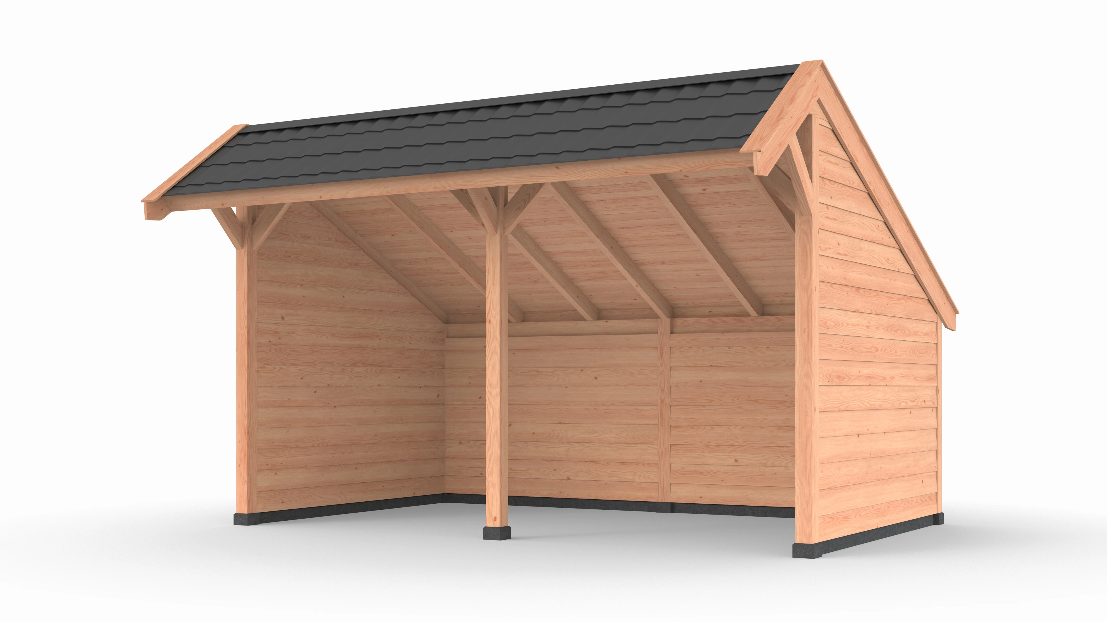 Douglas DIY kapschuur, 500 x 300, met achterwand en twee zijwanden, Westwood - Afbeelding 1